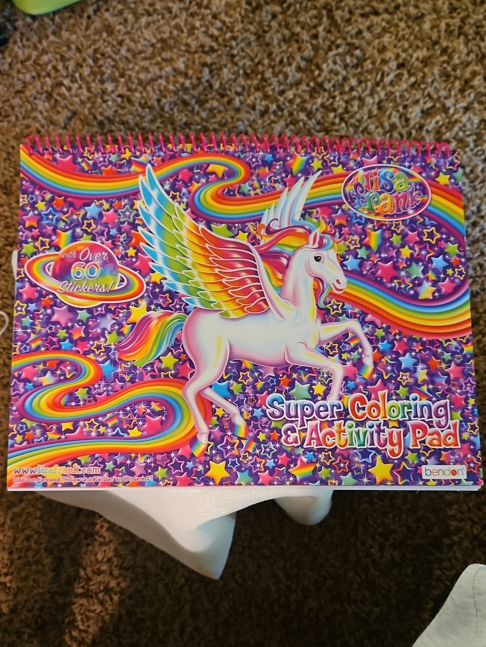 2017 lisa frank Super Coloring & Activity Pad With Over 60 Stickers